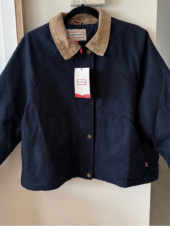 Hunter Jackets & Blazers - Hunter Women's Navy Oversized Barn Jacket